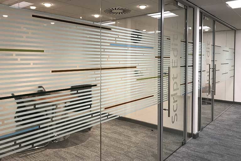 Printed Office Glazing Film SAS Graphics